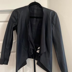 Zara leather-like jacket/blazer, navy blue